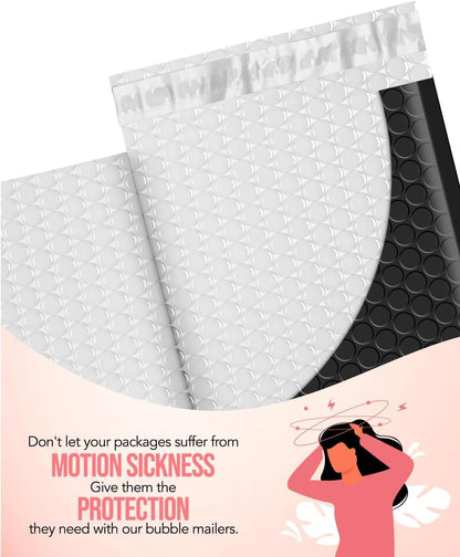 GSSUSA Black Bubble Mailers 4x8 Inches 50 Pack, Usable Size 4X7" Bubble Envelopes for Small Business, Padded Envelope, Shipping Mailers, Packaging Bags, Mailing Envelopes, Shipping Supplies