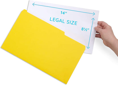 Blue Summit Supplies Blue Legal File Folders, Legal Size, 1/3 Cut Tab, Great for Organizing and Easy File Storage, File Folders 100 Count