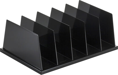 Officemate Large Sorter, 5 Compartments, 9 x 13 1/2 x 5 Inches, Black (21222)