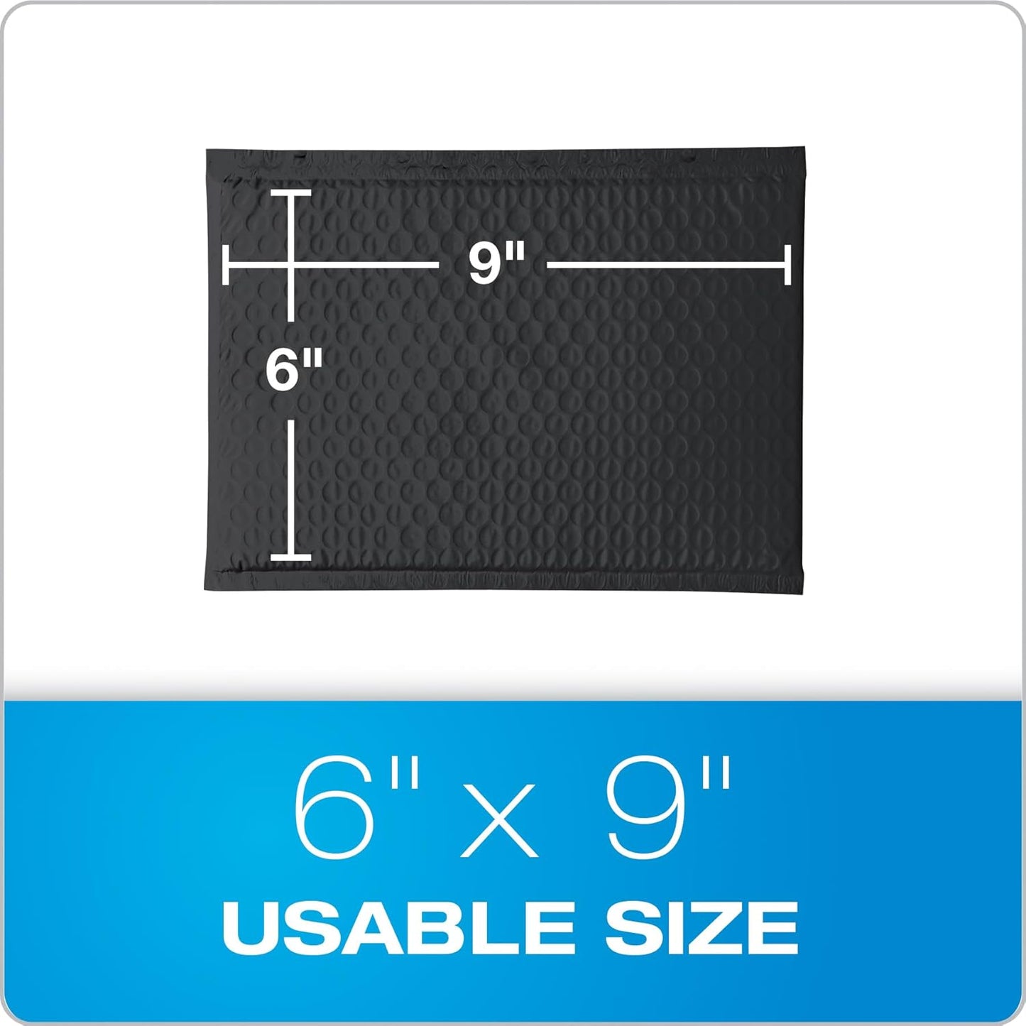 Quality Park Bubble Mailers, 6 x 9 Inch, White Poly Mailers, Padded Envelopes, Shipping Envelopes, Water Resistant, Self Seal, 50 Per Box (QUA85856), Plastic