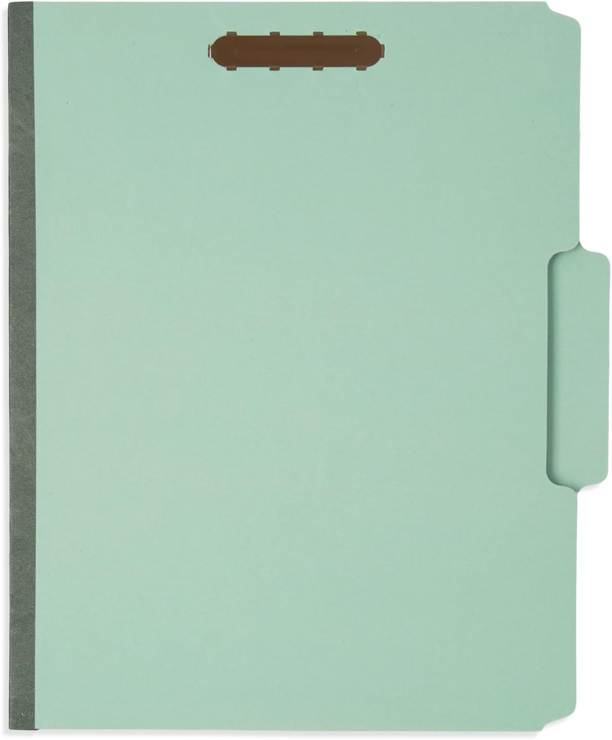 Blue Summit Supplies Pressboard File Folder, 1 Inch Expansion, Top-Tab, Letter Size, Gray/Green 25 Pack