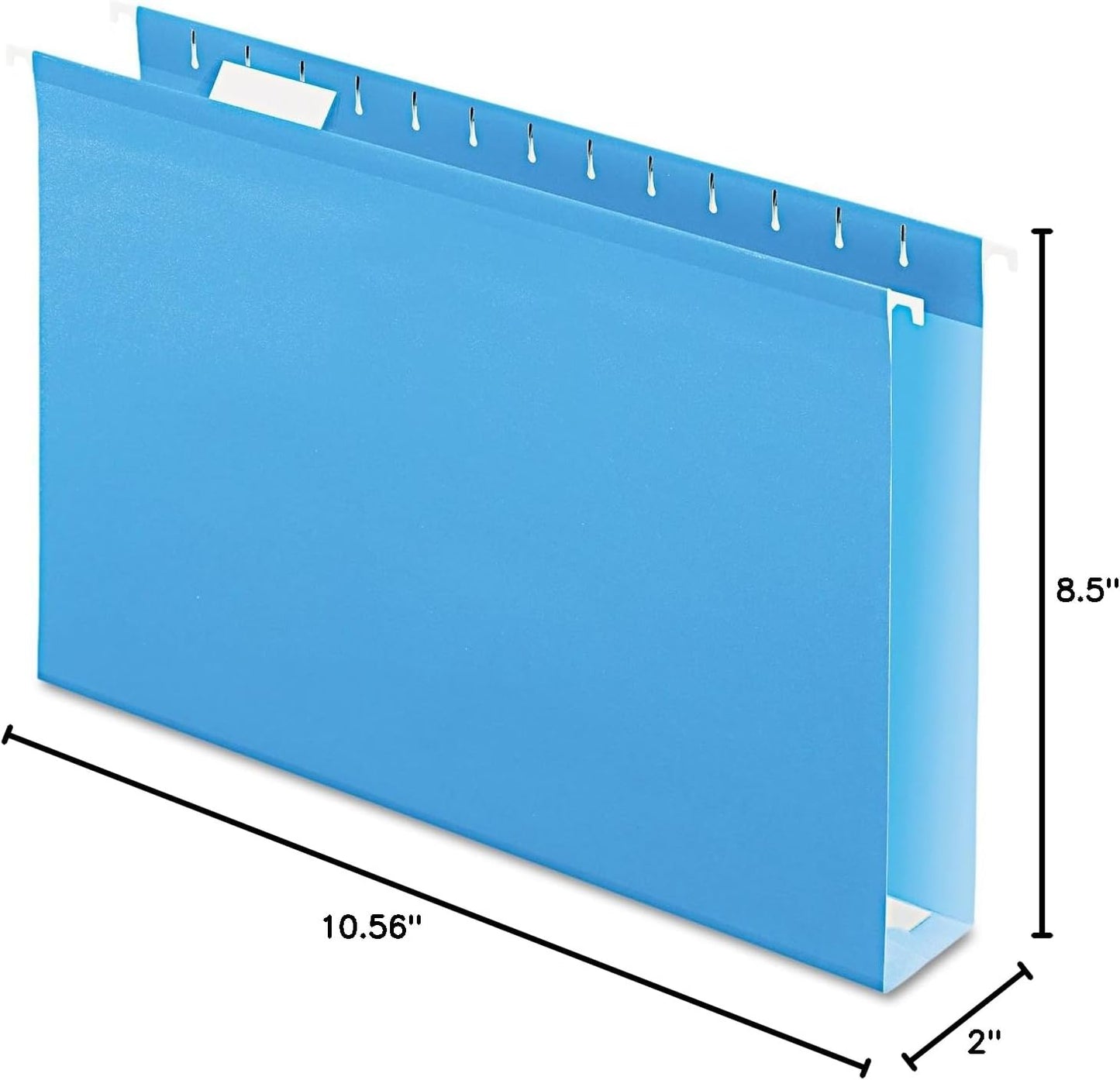 Pendaflex Extra Capacity Reinforced Hanging File Folders, 2", Legal Size, Red, 1/5 Cut, 25/BX (4153x2 RED)