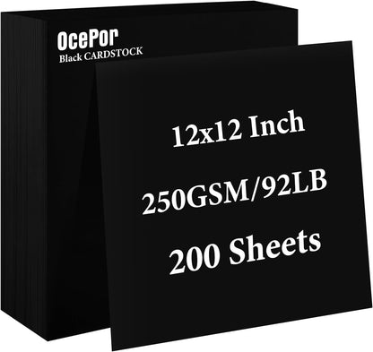 OcePor 100 Sheets White Cardstock 8.5” x 11”, 92lb/250gsm Card Stock, Thick Card Stock Paper, Heavy Cardstock Paper for Printer, Resume, Scrapbooks, Art, Crafts, Business Cards