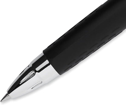 Uni-Ball Signo 207 Retractable Gel Pen, 0.5mm Micro Point, Black, Pack of 6