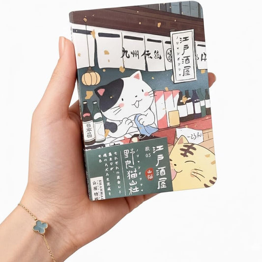 KetA Mini Cat Notebook, 4.7 x 3 inch, 160 Pages, Cute Mini Journal for Teens, Women & Stationery Lovers, Cat Diary for Notes, Doodling & Writing, E
