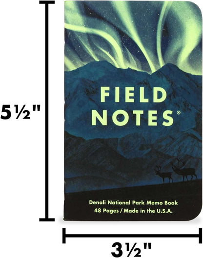 Field Notes: Original Kraft 3-Pack - Mixed Paper (1 Graph/Grid, 1 Ruled/Lined, 1 Plain/Blank) Memo Books - 48 Page Pocket Notebooks - 3.5" x 5.5"