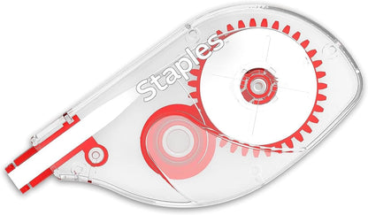 STAPLES Correction Tape, White, 6 Pack – Instant Dry Tape for Clean Corrections at School & Office