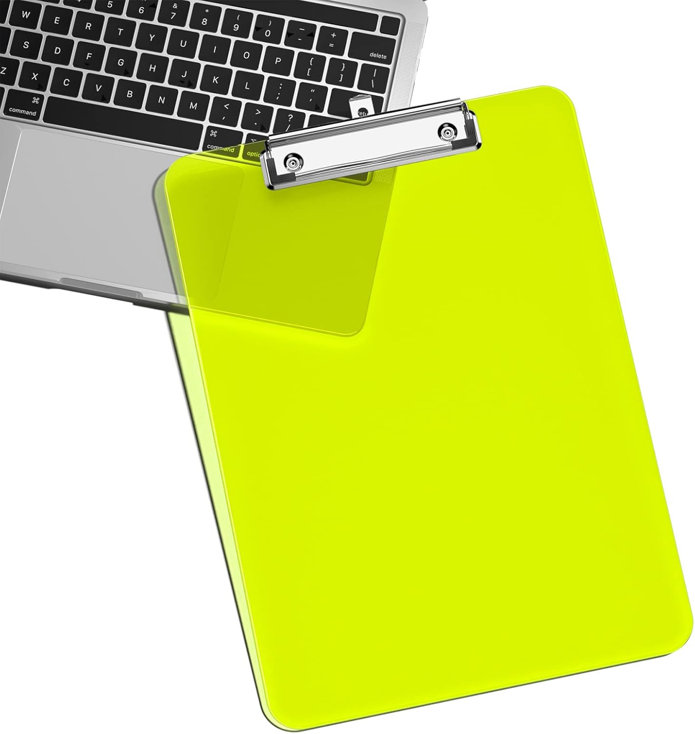 Rimilak Plastic Clipboards with Low Profile Metal Clip, Translucent Board, 12.5 x 9 In Letter Size, Office Supply, Back to School, Pink