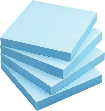 Sticky Notes 3x3 Self-Stick Notes Bright Colors Sticky Notes 4 Pads 100 Sheets/Pad (Yellow)