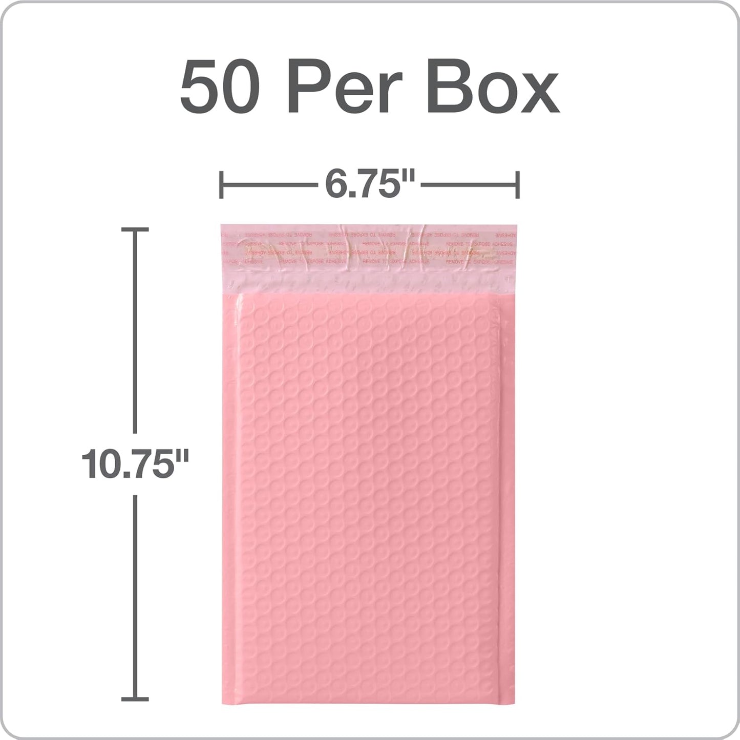 Quality Park Bubble Mailers, 6 x 9 Inch, White Poly Mailers, Padded Envelopes, Shipping Envelopes, Water Resistant, Self Seal, 50 Per Box (QUA85856), Plastic