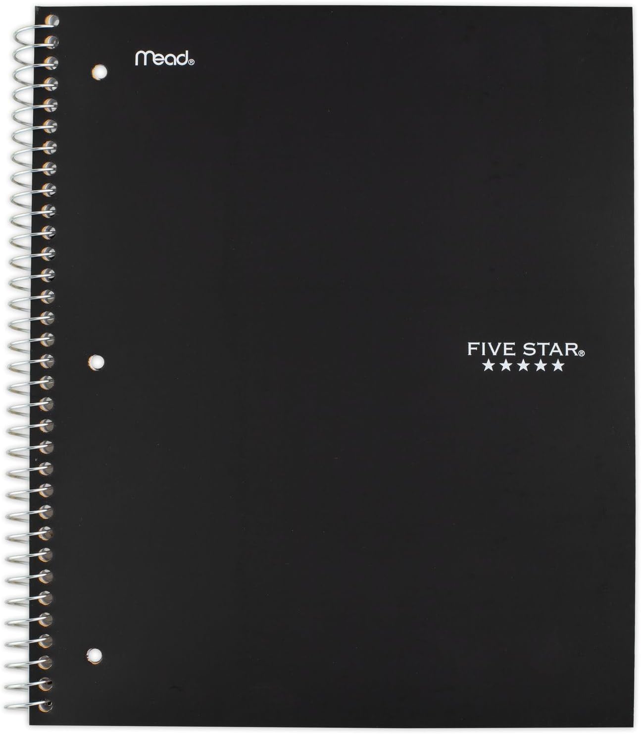 Five Star Spiral Notebook + Study App, 1 Subject, Wide Ruled Paper, 8" x 10-1/2", 100 Sheets, Fights Ink Bleed, Water Resistant Cover, Tidewater Blue (72875)