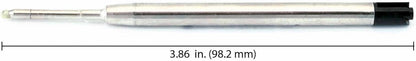 Monteverde Soft Roll Ballpoint Pen Refills to Fit Parker-Style Pens, Medium Point, Brown, 2-Pack, Smooth Writing Technology for Parker, Conklin, Schmidt, and More