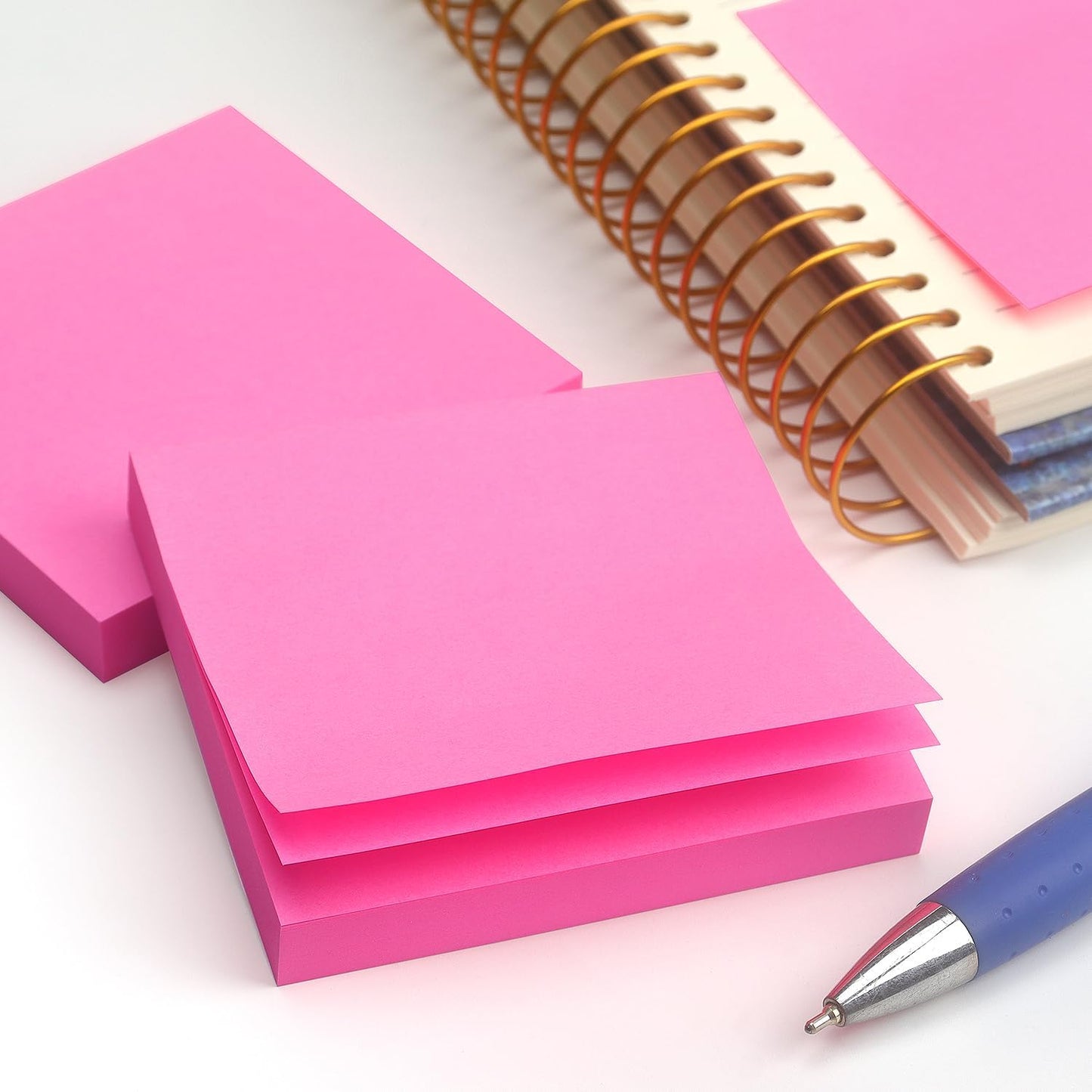 Sticky Notes 3x3 Self-Stick Notes Pads with 6 Bright Colors, Easy to Post for Office, Shool, Home, 6 Pads/Pack, 100 Sheets/Pad (Purple)