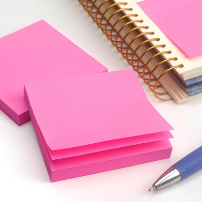 Sticky Notes 3x3 Self-Stick Notes Pads with 6 Bright Colors, Easy to Post for Office, Shool, Home, 6 Pads/Pack, 100 Sheets/Pad (Purple)