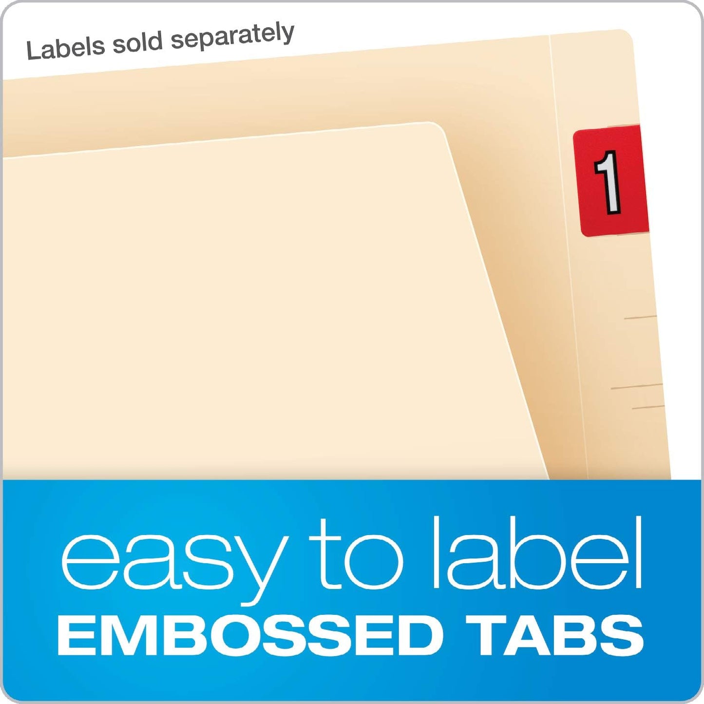Pendaflex Manila End-Tab Fastener Folders, Letter Size, 2 Fasteners, Manila, Straight Cut, 50/BX (H10U13)