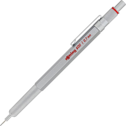 rOtring 600 Mechanical Pencil, 0.7 mm Lead, Silver Metal Barrel - For Technical Writing, Drawing, Sketching