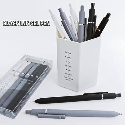 UIXJODO 6 Pcs Gel Pens 0.5mm Quick Dry Black Ink Pens Fine Point Smooth Writing Pens, Cute Office and School Supplies Gifts for Women Teacher Students (6 Pcs Ombre Gold)