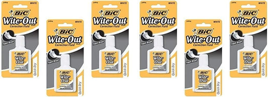Wite Out Quick Dry Correction Fluid, 0.7 FL oz (Pack of 3) (Тwo Рack)