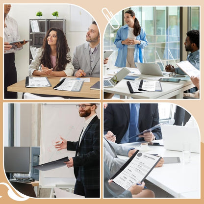 30 Pack Presentation Folders, 9x11.4Inch Clear Report Covers with Swing Clip Resume Portfolio Folder Document Binder with 5pcs Stickers for Business Office Files Document, Letter Size