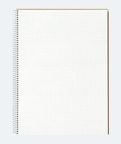 Maruman Spiral Note Basic Lined Notebook- A4, 11.69" x 8.98", 80 Sheets / 160 Pages, 6.5mm Narrow Ruled Journal, Perforated Pages & Wire-Bound to Lay Flat, Sturdy Kraft Cover, Made in Japan