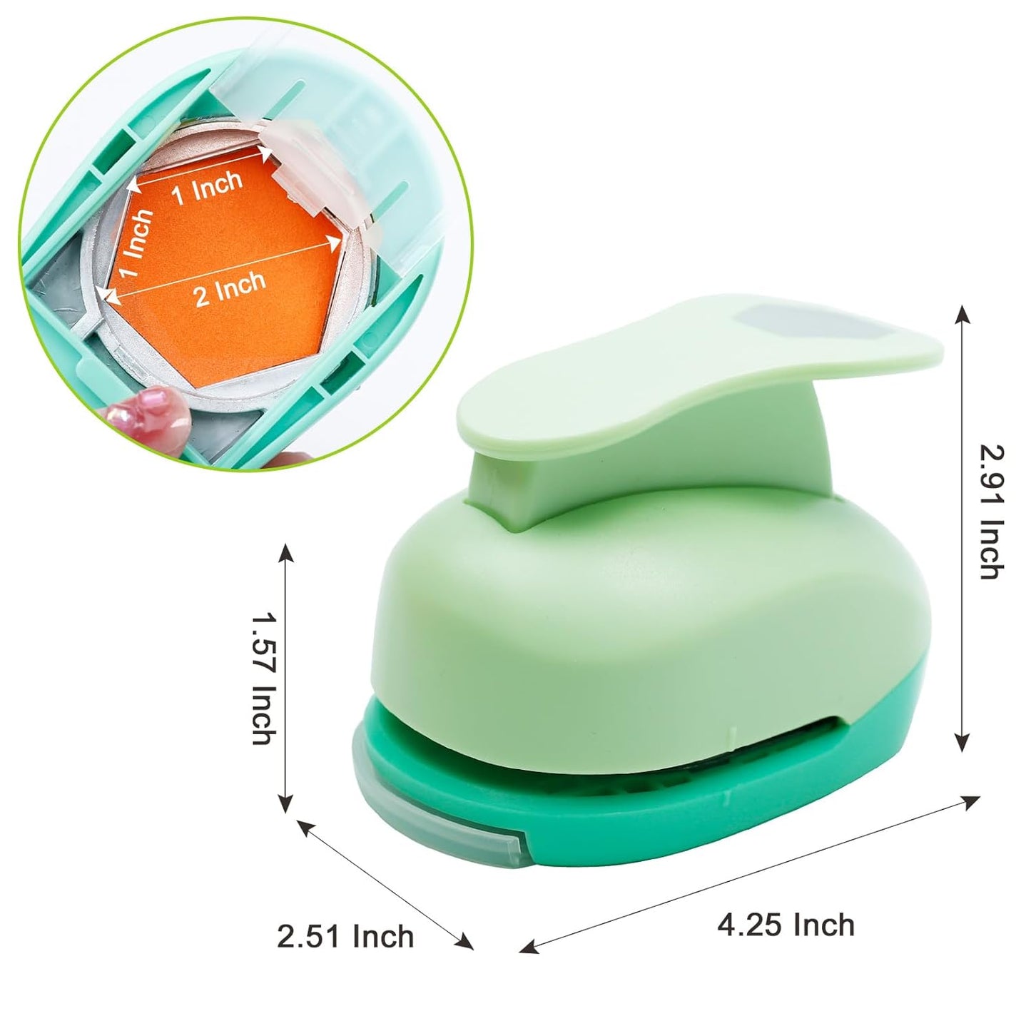 UCEC 2 Inch Circle Punch, Paper Punch, 2 Inch Hole Punch, Circle Hole Punch Cutters for Paper Crafts DIY Handmade Crafting Scrapbook Tools Cards Arts Fun Projects