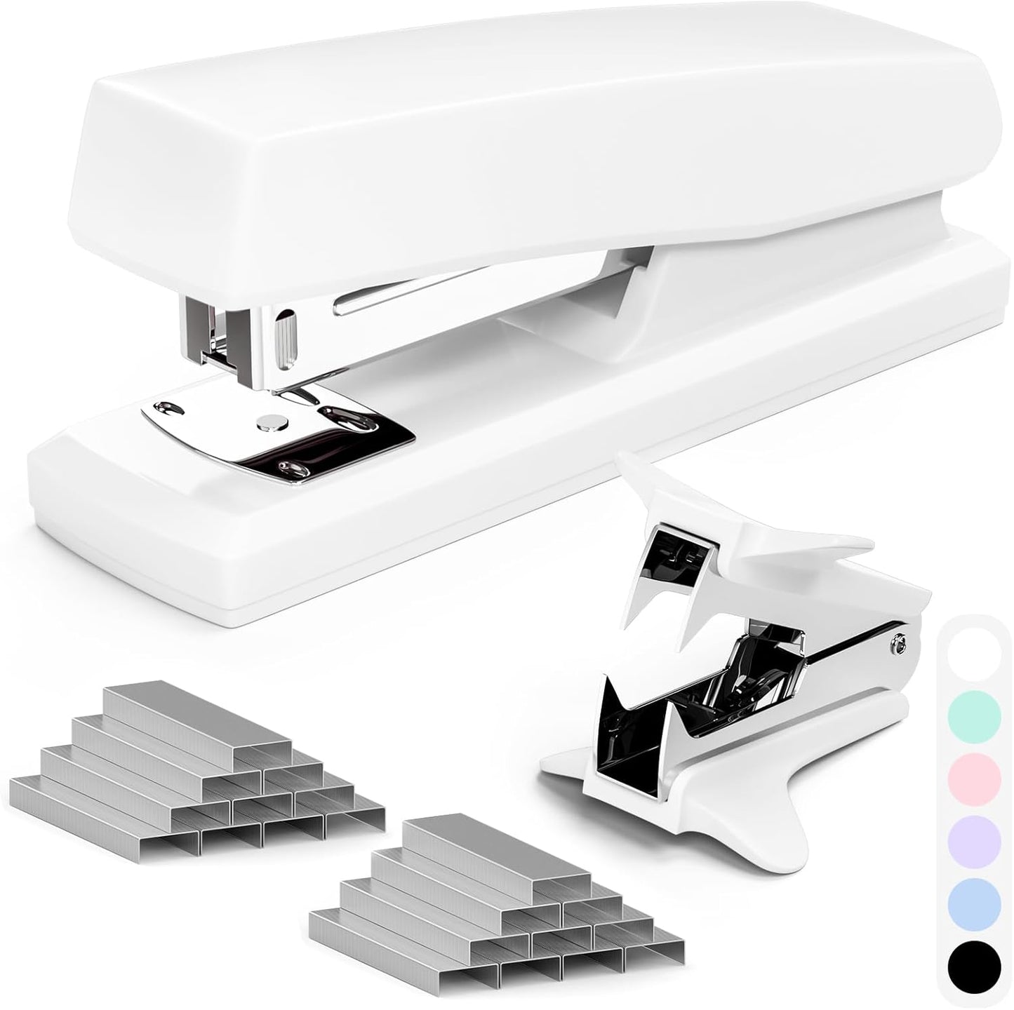 Pink Office Stapler, 25 Sheet Capacity with 2000 Staples and Staple Remover, Desktop Stapler,Pink Office Supplies for Students and Office Clerks