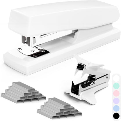 Pink Office Stapler, 25 Sheet Capacity with 2000 Staples and Staple Remover, Desktop Stapler,Pink Office Supplies for Students and Office Clerks