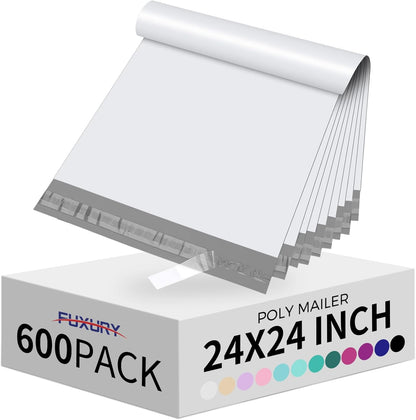 Fuxury Poly Mailers 10x13 Inch 50 Pcs, Waterproof Shipping Bags for Clothing, Strong Adhesive Shipping Envelopes for Small Business Suppliers, Self Seal Mailers Poly Bags Mailing Envelopes Purple