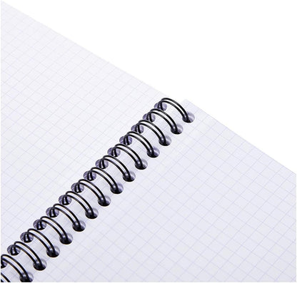 Rhodia 193101C - Spiral Notebook (Full Bound) White Notebook - A4+ - Ruled - 160 Detachable Pages - Clairefontaine Paper 80 g/m - Soft and Resistant Coated Card Cover - Classic