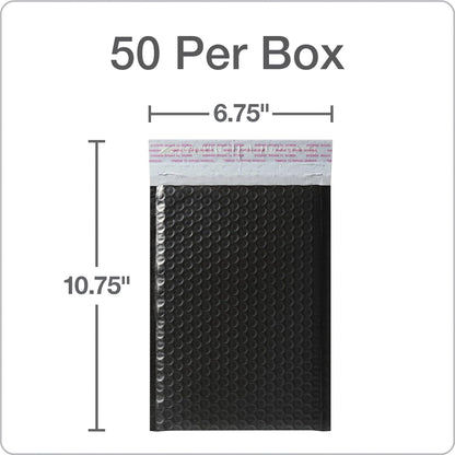 Quality Park Bubble Mailers, 6 x 9 Inch, White Poly Mailers, Padded Envelopes, Shipping Envelopes, Water Resistant, Self Seal, 50 Per Box (QUA85856), Plastic