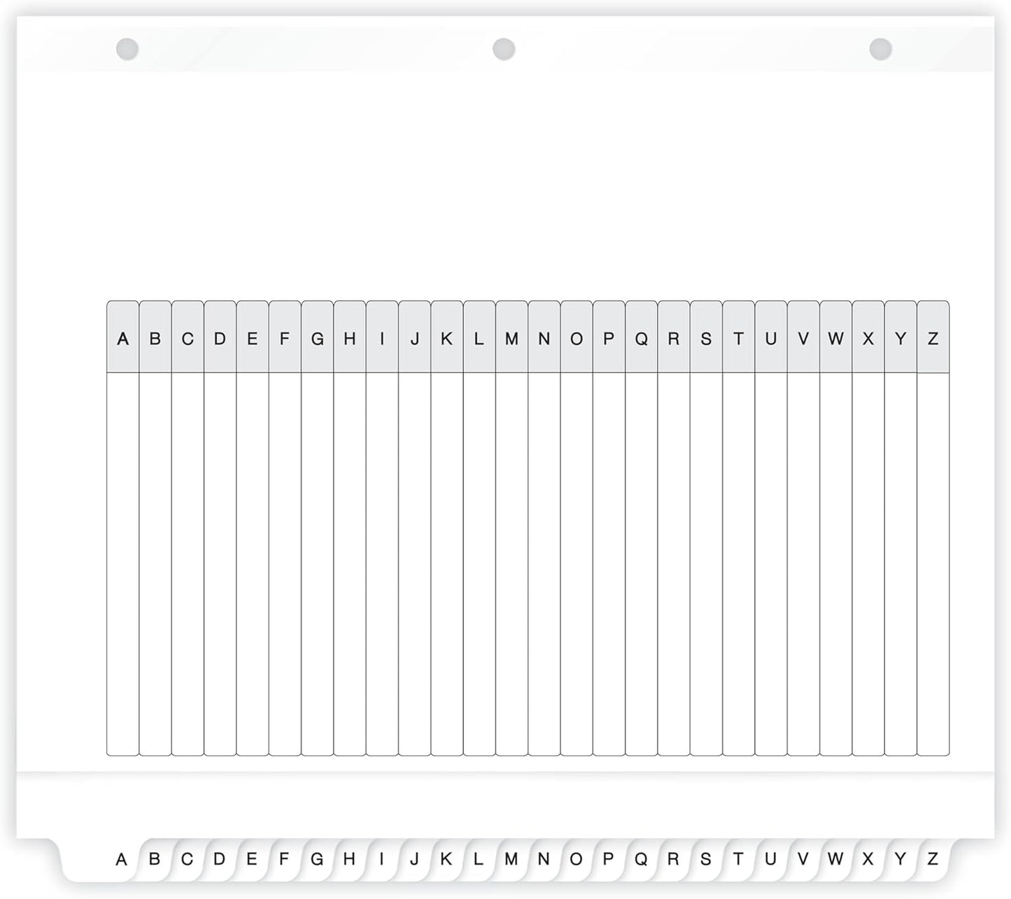 Avery A-Z 26 Tab Dividers for 3 Ring Binders, Customizable Table of Contents, Classic White Tabs, 1 Set (11828)