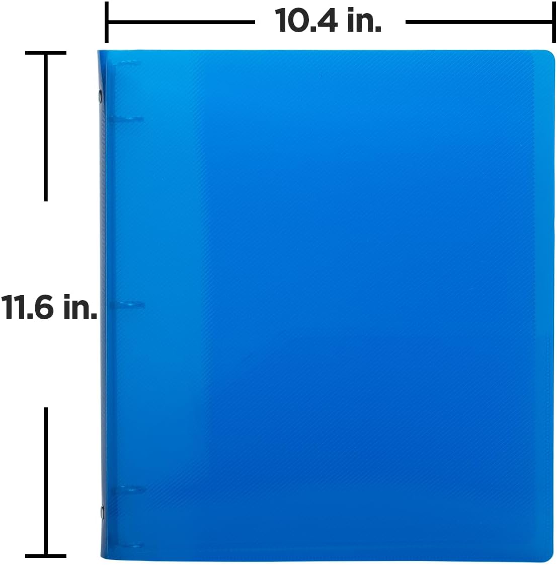JAM PAPER Plastic 0.75 inch Binder - Clear 3 Ring Binder - Sold Individually