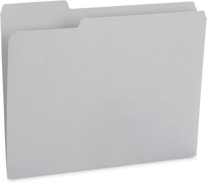 File Folder, 1/3 Cut Tab, Letter Size, Yellow, Great for Organizing and Easy File Storage, 100 Per Box