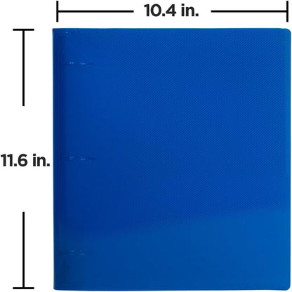 JAM PAPER Plastic 0.75 inch Binder - Clear 3 Ring Binder - Sold Individually
