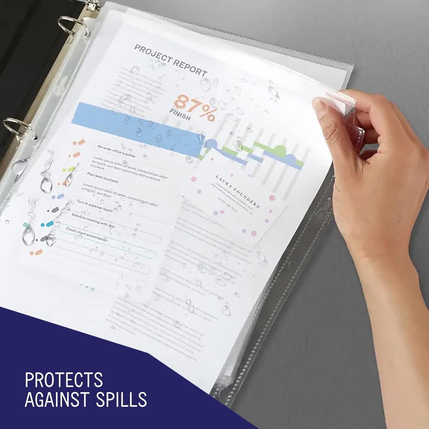 Sheet Protectors, 200 Count Clear Page Protectors for 3 Ring Binder, Top Loading Plastic Sleeves 8.5 x 11 inch