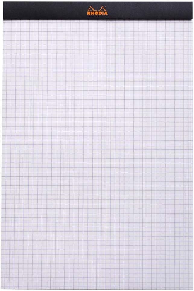 Rhodia Notepad, No18 A4, Lined - White, 8 1/4"" x 11 3/4""" (18601C)