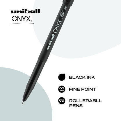 uniball Roller Rollerball Pens, Micro Point (0.5mm), Blue, 12 Pack