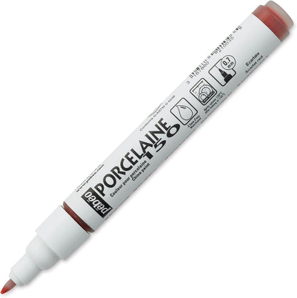 Pebeo Porcelaine 150, China Paint Fine Tip Marker - Anthracite Black (021009)