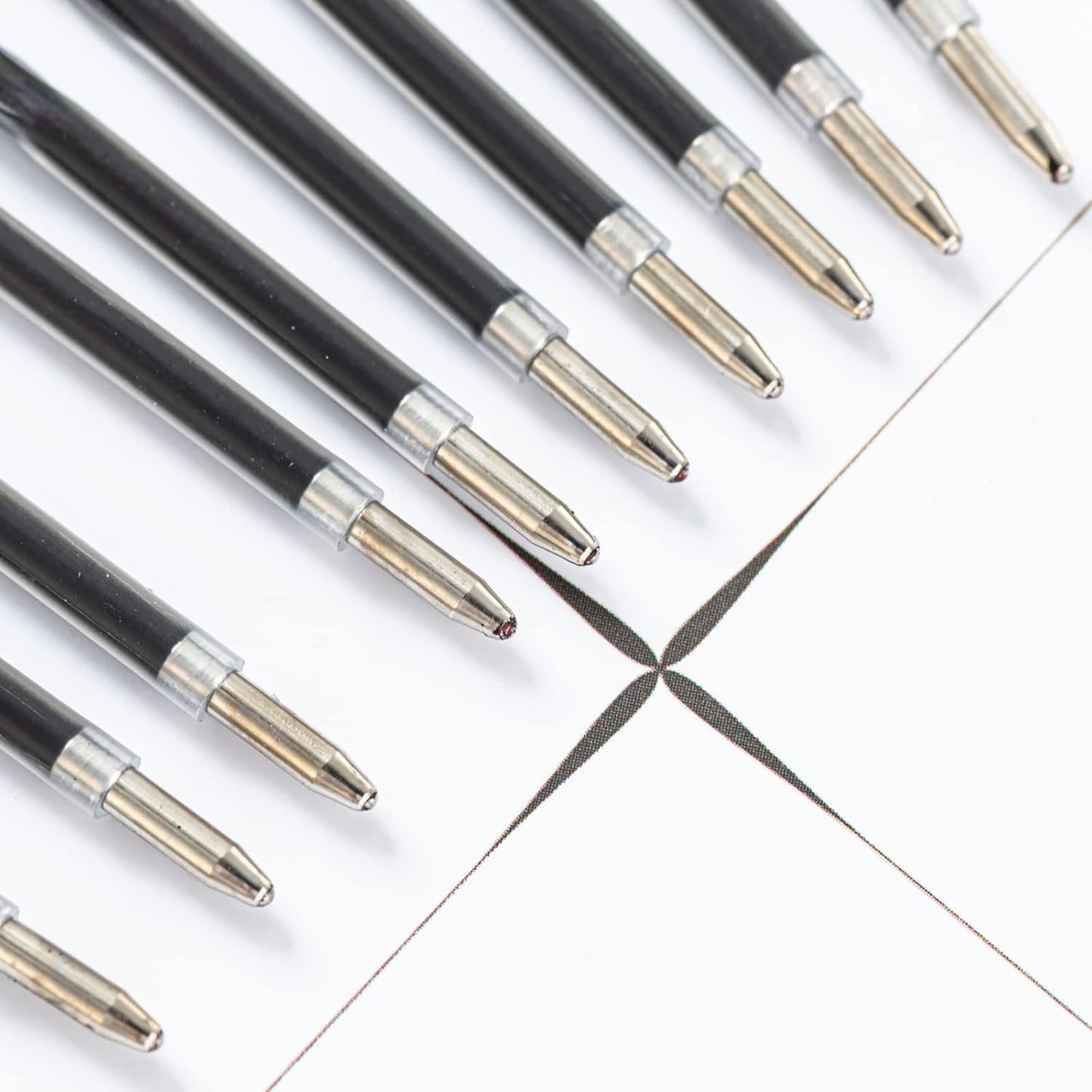20 Pieces Ballpoint Pen Refills Black Ink 1.0mm Medium Point Smooth Writing Replacement Gel Ink Refills for Retractable Ballpoint Pen School Office Supplies