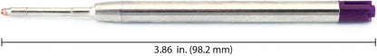 Monteverde Soft Roll Ballpoint Pen Refills to Fit Parker-Style Pens, Medium Point, Brown, 2-Pack, Smooth Writing Technology for Parker, Conklin, Schmidt, and More