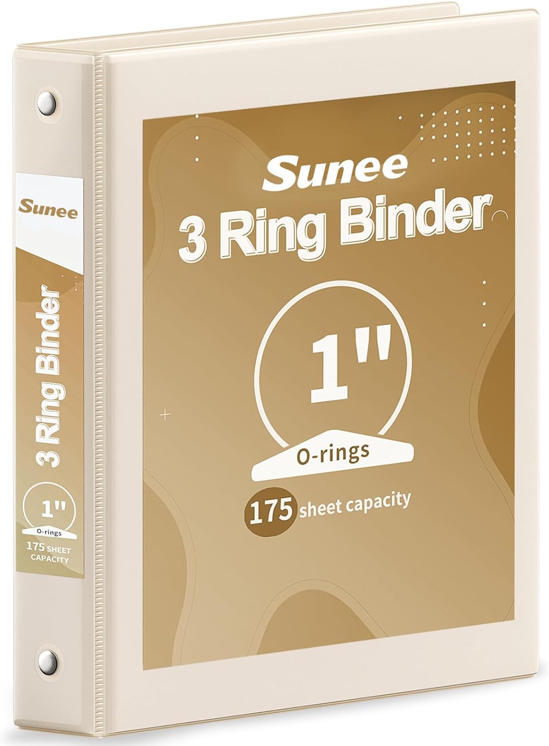 SUNEE 3 Ring Binder 3 Inch 1 Pack, Clear View Binder Three Ring PVC-Free (Fit 8.5x11 Inches) for School or Office Supplies, Pink