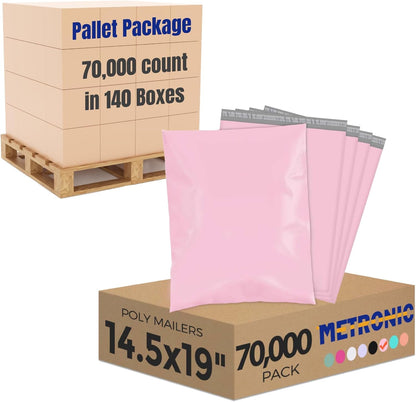 Metronic White Poly Mailers 14.5x19 100 Pack, Large Shipping bags Self-Seal Shipping Envelopes , Packaging Envelope for Small Business, Boutique, Clothing