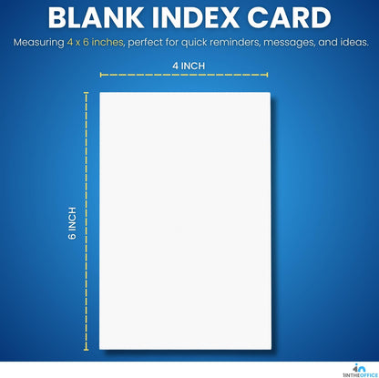 1InTheOffice White Memo Loose Sheets 4x6, Unruled, Plain White, 1000/Pack