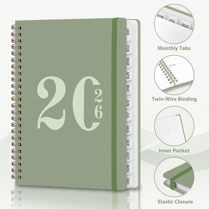 Planner 2026-2027, Weekly and Monthly Academic Year Calendar Planner, July 2026 - June 2027, Daily Agenda Book for Office School Supplies, A5(6.3'' x 8.5'')