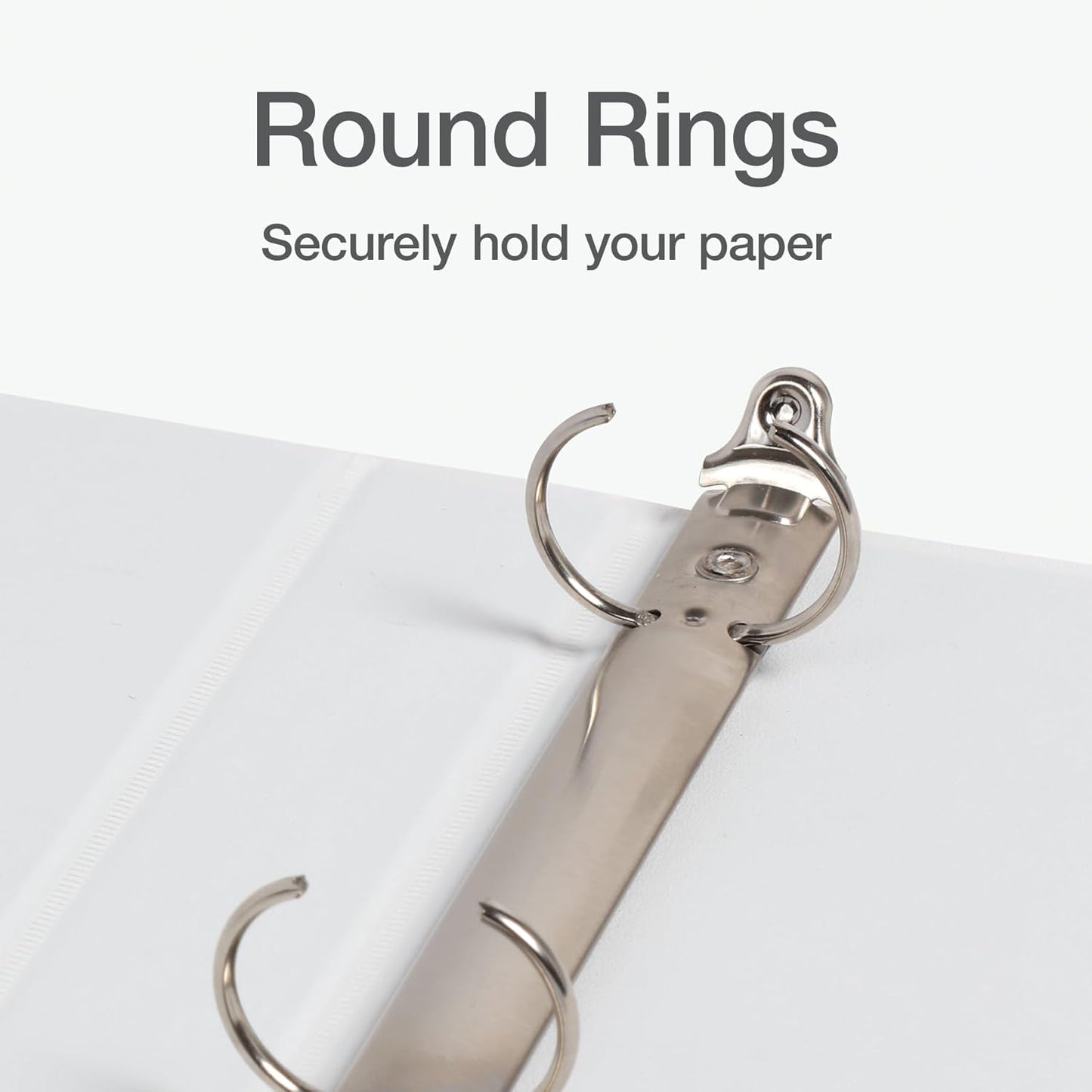 Oxford Ring Binders, 1.5" Round Ring Binders, View Binder, Covers on 3 Sides, XtraLife Hinge, Non-Stick, PVC-Free, White, 350 Sheet Capacity (1002547)