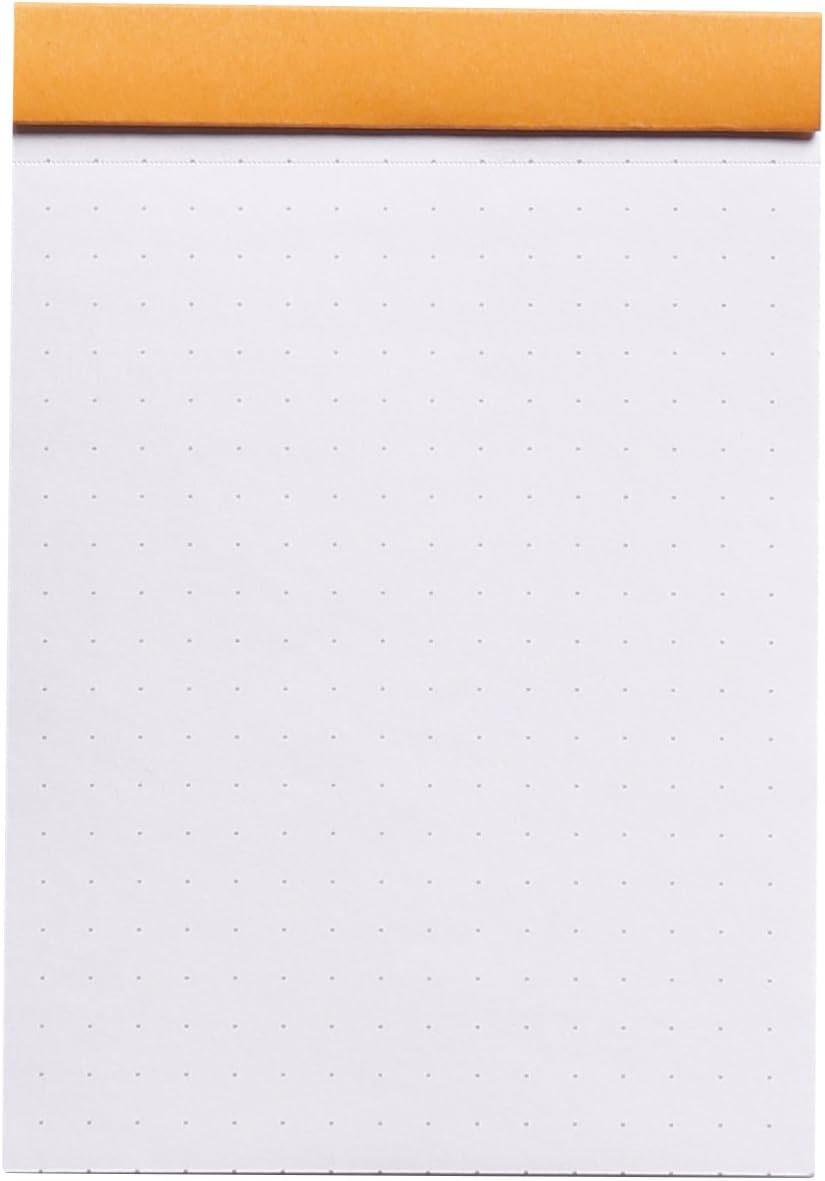 Rhodia Head Stapled Pad, No16 A5, Dot - Black