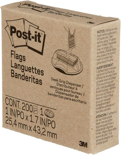 Post-it Message Flags, Sign Here 1 in. x 1.7 in., One Dispenser with 200 -Count Red Sticky Tabs Per Dispenser, Removable Page Markers to Mark Tax, Real Estate, and Legal Documents (200 Flags Total)