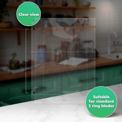 25 Pack of 8.5x11 Heavy Duty Crystal Clear Sheet Protectors for 3 Ring Binder, Plastic Page Sleeve Protectors for Paper Document (25 Pack, 8.5 x 11'' - 1 Pocket)