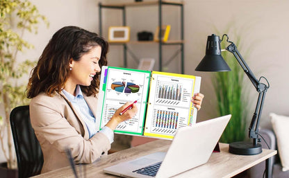 24PCS/3 Set 3-Ring Binder Dividers with Tabs,8 Tab Plastic File Dividers,Binder Separators with tabs for Office/School Supplies