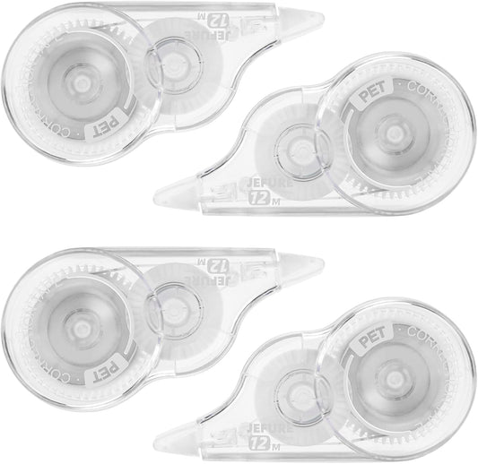 30 Pcs Correction Tape, 39.4 Ft White Wrong Out Tear-Resistant Bulk, Instant Corrections Easy To Use Applicator for School, Office, Note Taking, Journal (Tape Width 0.2 in, Clear)